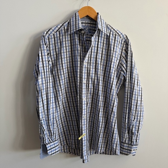 Bugatchi Multicolor Checkered Button Down Shirt - Picture 1 of 9